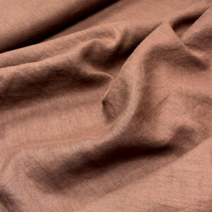 Steinvasket lin, 185 g: Sjokoladebrun / pris per 0,5 meter