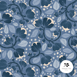 Sola blå - GOTS bomullsjersey / per 0,5 m