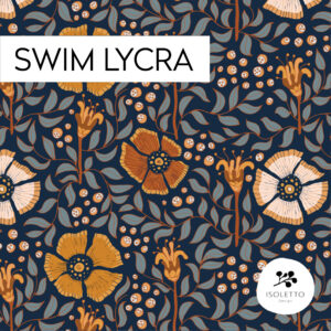 Swim lycra: Fibbla oker / per 0,5 m