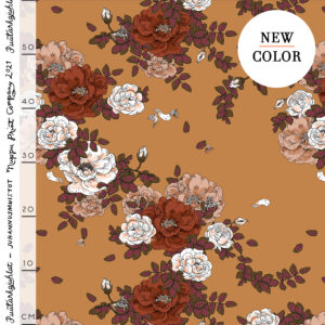 Juhannusmuistot, toffee - økologisk bomullsjersey / per 0,5 m