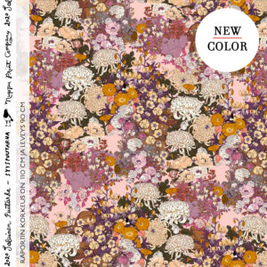 Syyspuutarha, sunrise - økologisk bomullsjersey / per 0,5 m