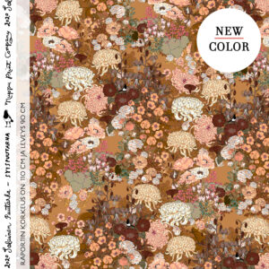 Syyspuutarha, toffee - økologisk bomullsjersey / per 0,5 m