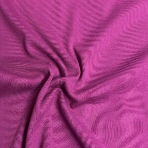 GOTS grovstrikket ribb - MAGENTA / pris per 0,5 m
