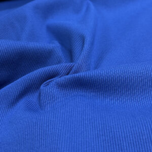 GOTS grovstrikket ribb - KONGEBLÅ / pris per 0,5 m