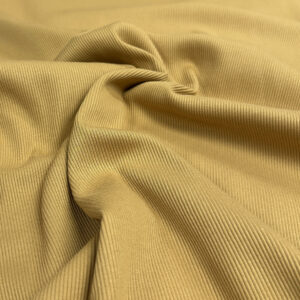 GOTS grovstrikket ribb - OKER / pris per 0,5 m