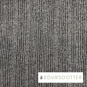 Jaquardstrikket jersey i bomull og merinoull - Lotus rand svart / per 0,5 m