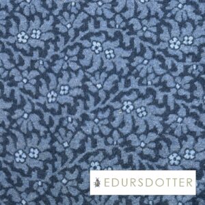 Jaquardstrikket jersey i bomull og merinoull - Odetta blå / per 0,5 m