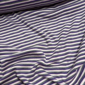 100% merinoull jersey, Lilla striper - per 0,5 m