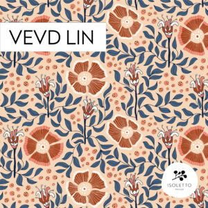 Vevd lin: Fibbla beige / per 0,5 m