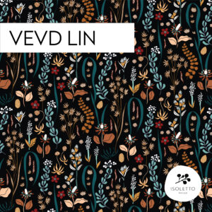 Vevd lin: Samla svart / per 0,5 m