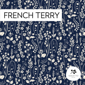 Samla blå - GOTS french terry / 0,5 m
