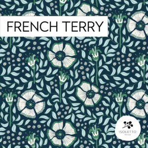 Fibbla turkis - GOTS french terry / 0,5 m