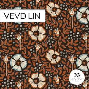 Vevd lin: Fibbla brun / per 0,5 m