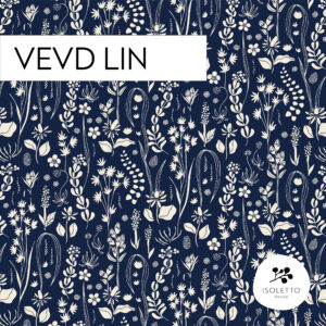 Vevd lin: Samla blå / per 0,5 m